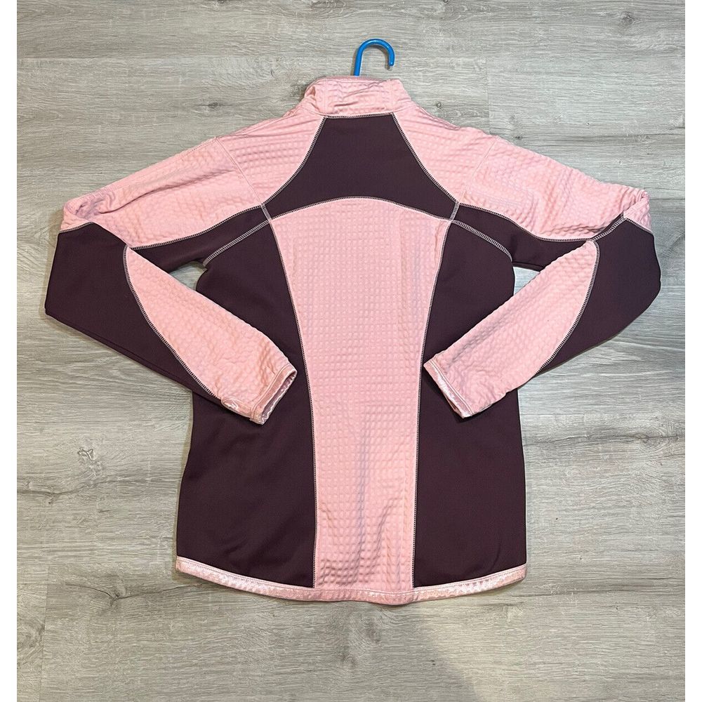 Nike FIT THERMA Track Training Full‎ Zip Mock Neck Jacket Womens M PINK Burgundy - Picture 8 of 8